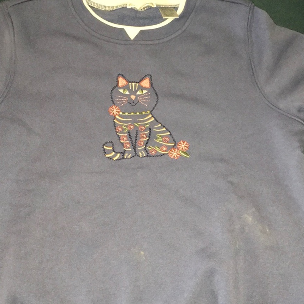 Blue Cat Clothing with Cartoonish Design